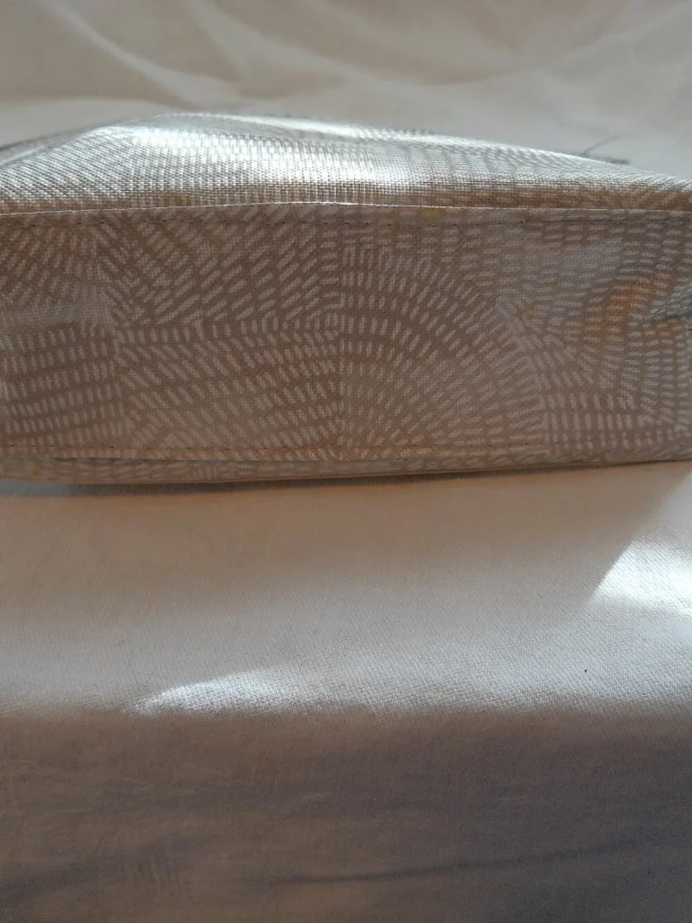 Thirty-One Small Gray Cosmetic Bag 2 Zippers New